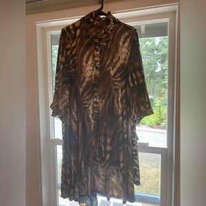 Zadie B’s brown zebra Zena Tunic size L